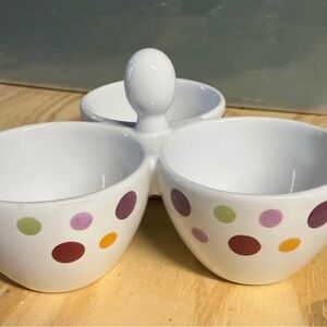 Pampered Chef Simple Additions 3-Part Trio Serving Dish, condiment/dip server